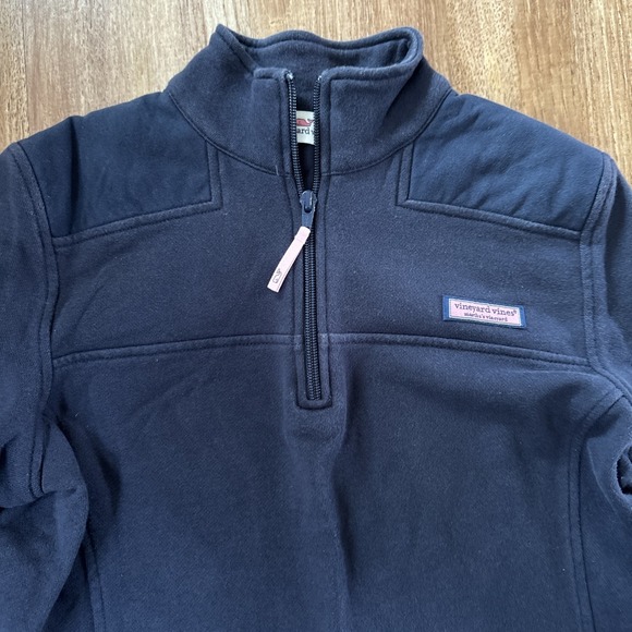 Vineyard Vines The Shep Quarter Zip Navy Blue Pullover Sweatshirt Sz Small - Picture 2 of 8